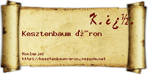 Kesztenbaum Áron névjegykártya